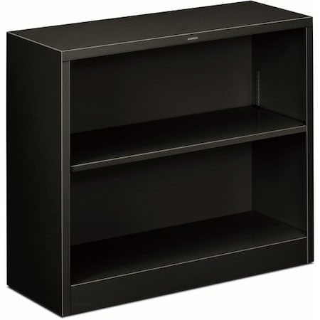 Ofm Brigade Metal Bookcase 34.5inW 2 Shelves Blk HONS30ABCP